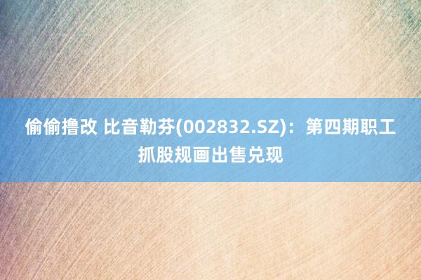 偷偷撸改 比音勒芬(002832.SZ)：第四期职工抓股规画出售兑现